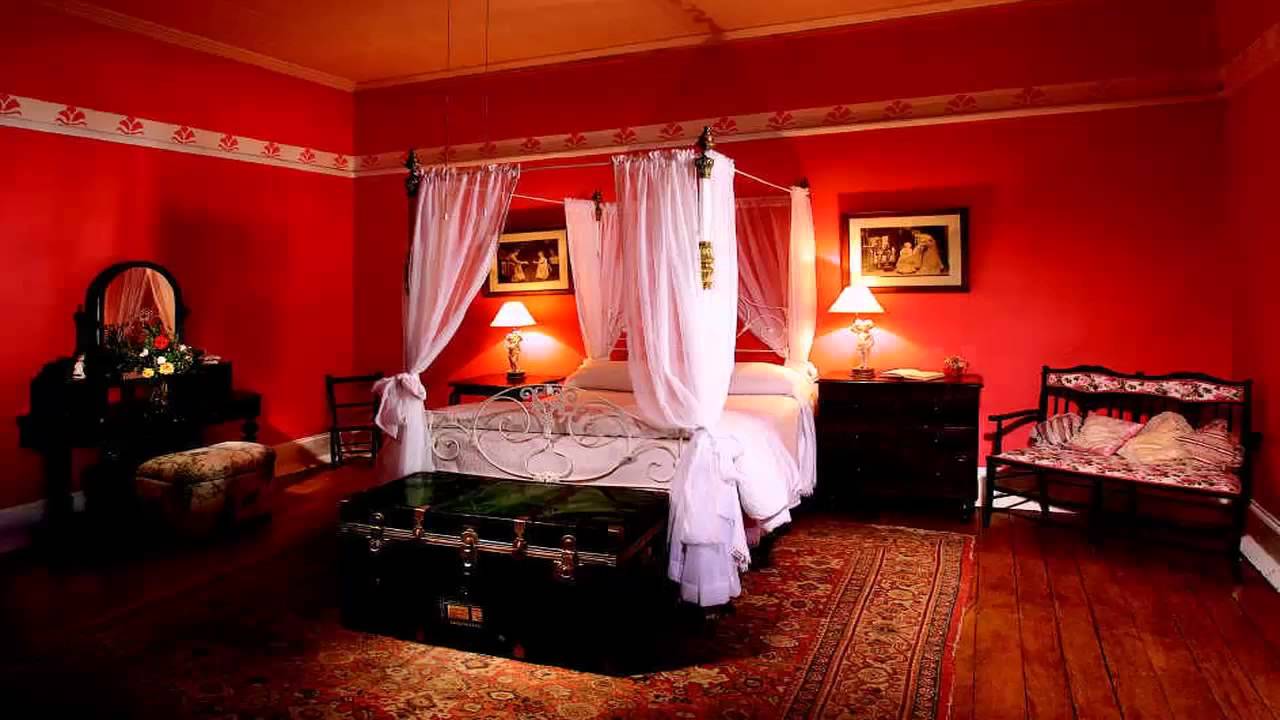 غرف نوم باللون الاحمر , موديلات غرفة بالون الناري - رسائل حب