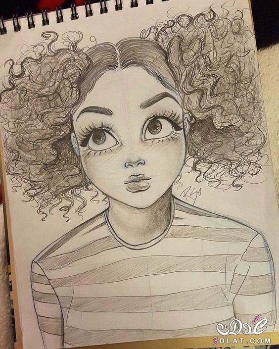 صور بنات مرسوم - صورة بنت مرسومة بالقلم الرصاص 3575 8