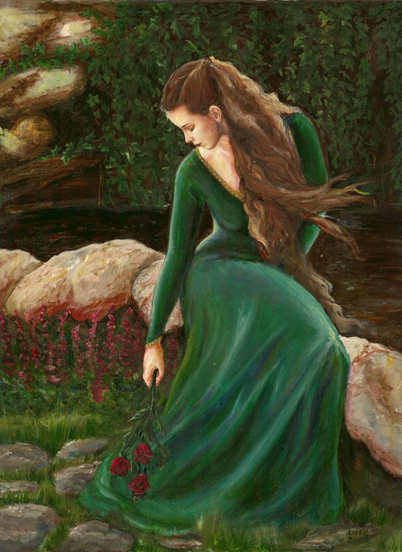 Леди зеленые рукава. Lady Greensleeves. Принцесса в зеленом платье. Девушки средневековья картины.